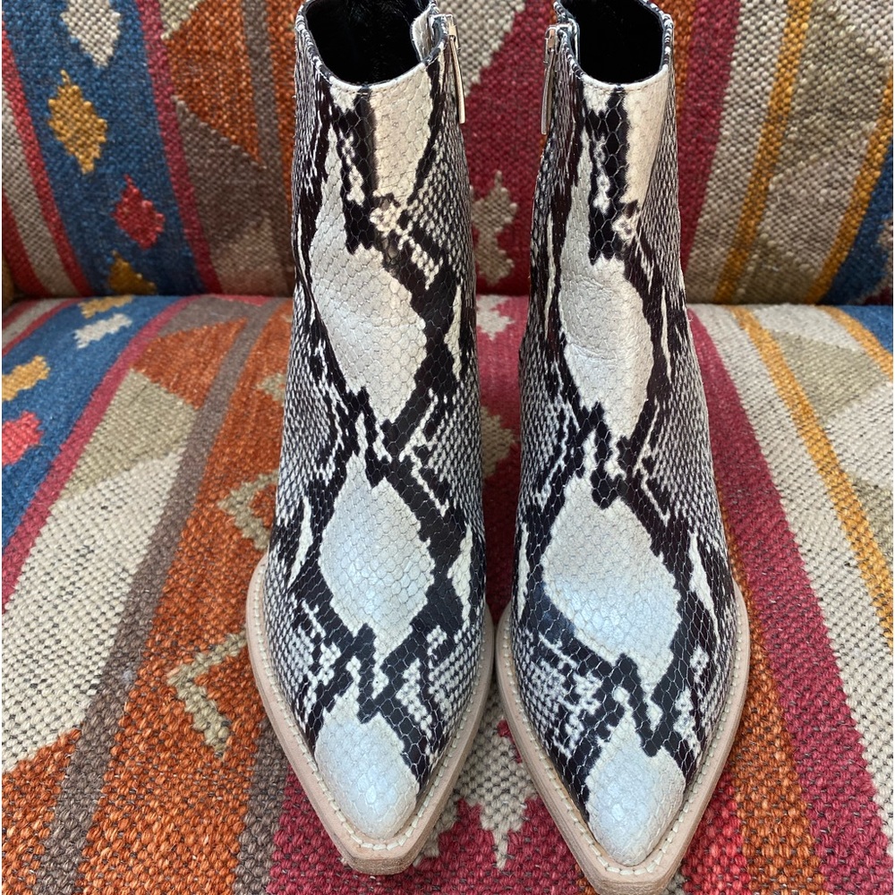 IRO SNAKESKIN COWBOY BOOTIES - Picture 1 of 12